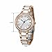 MAMONA Women's Watch Bracelet Gift Set Crystal Accented Ceramic/Stainless Steel L68008GT (Rose Gold)