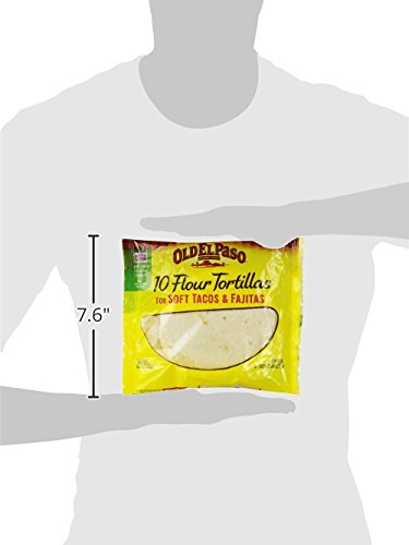 OLD EL PASO FLOUR TORTILLAS FOR SOFT TACOS AND FAJITAS, MEAL PREP, 10 CT, 8.2 OZ