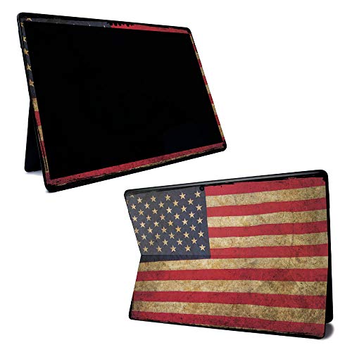 MightySkins Skin for Microsoft Surface Pro X - Vintage Flag | Protective, Durab…