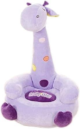 Mrcuddle Stuffed Cute Giraffe Child Sofa Plush Toy Purple 27.56"(70cm)