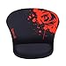 Redragon P020 Gaming Mouse Pad with Wrist Rest Support Memory Foam Wrist Cushion Black Red Thick Version Waterproof Pixel-Perfect Accuracy Optimized for All Computer Mouse Sensitivity MMO Sensors