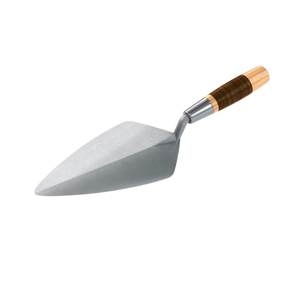 Bon 72-535 Brick Trowel Forged 10-inch Narrow London Leather Handle
