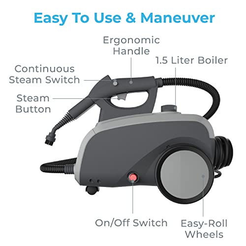 Pure Enrichment PureClean Steam Cleaner with 17 Accessories, Multi