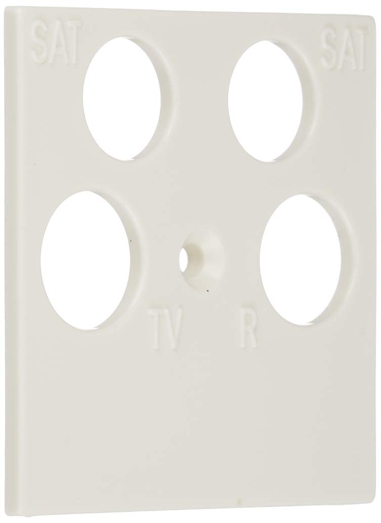 GIRA 025903 Central plate for 4 Sockets Fuba ECG Astro System 55 pure white
