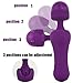 Wand Vibrator Toy with Movable Multi-Speed Head for Women, SHEQU Vibrating Body Massager with 10 Vibration Waterproof Massaging with Two Attachment Stimulator