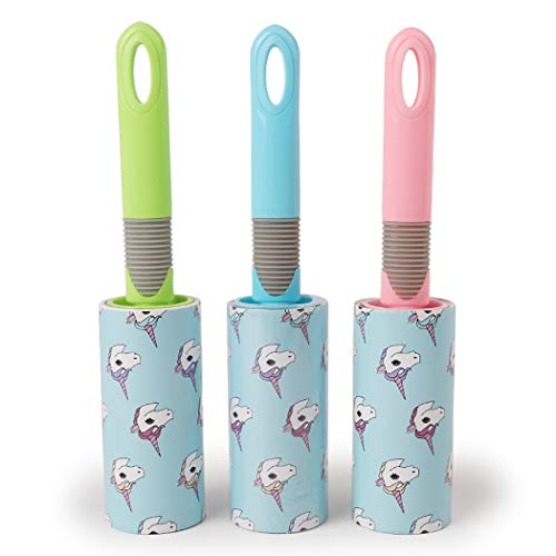 Legendog 3PCS Lint Rollers 40 Sheets Pet Hair Rollers Sticky Hair Rollers