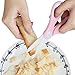 Lehoo Castle Ceramic Knife, Ceramic Scissors Baby Food, Fruit Peeler and Cutting Board 4 pcs Kitchen Set, Stainless Baby Scissors with Cover, Portable Safety Food Cutter (Pink)