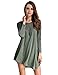 Match Women's Long Sleeve Casual Irregular Loose T-Shirt Dress