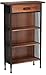 Leick Home 11262 Ironcraft Mantel Height Rustic Bookcase with Drawer Storage, 12