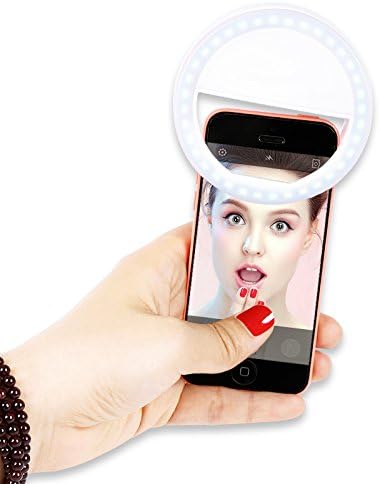 CRELANE Selfie Ring Light Rechargeable 36 LED Supplementary Lighting Night Selfie Enhancing for Any Smartphones Tablets and Photography