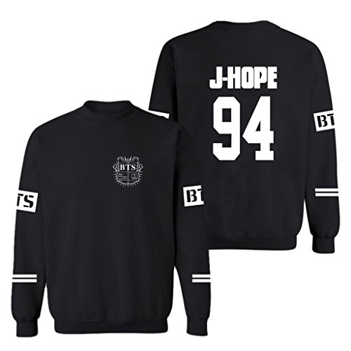 BTS Bangtan Boys Black Hoody Sweater Pullover Shirt