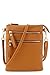 Multi Zipper Pocket Wristlet Crossbody Bag