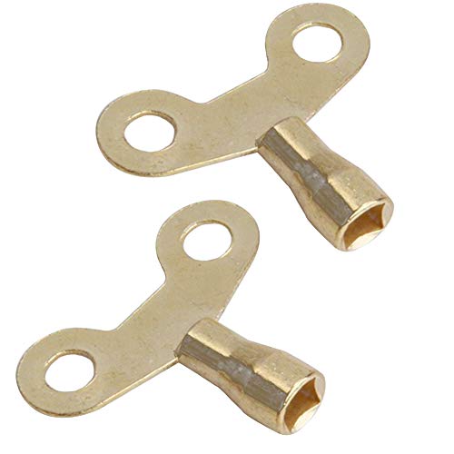Key 2PCS Plumbing Hole Water Tap Special Lock Radiator Brass Faucet Bleed Square Socket