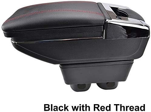 Klhzbm Center Centre Console Storage Box, for Nissan Versa Tiida Latio 2007-2011 Arm Rest Rotatable Armrest 2008 2009 2010