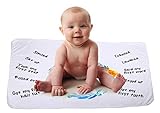 Premium Fleece Baby Milestone Blanket - Double Sided Unisex Design Monthly Milestone Blanket with 2 Crowns| Infant Newborn Baby Swaddling Month Blanket for Photography - Choose Your Color (White)