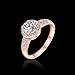 JUST N1 Womens Jewelry 18k Rose Gold Plated Vintage Wedding Engagement Jewelry Ring Christmas Gift