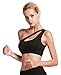 RUNNING GIRL Sports Bras for Women, Padded Backless One Shoulder Sports Bra Pack Medium Support
