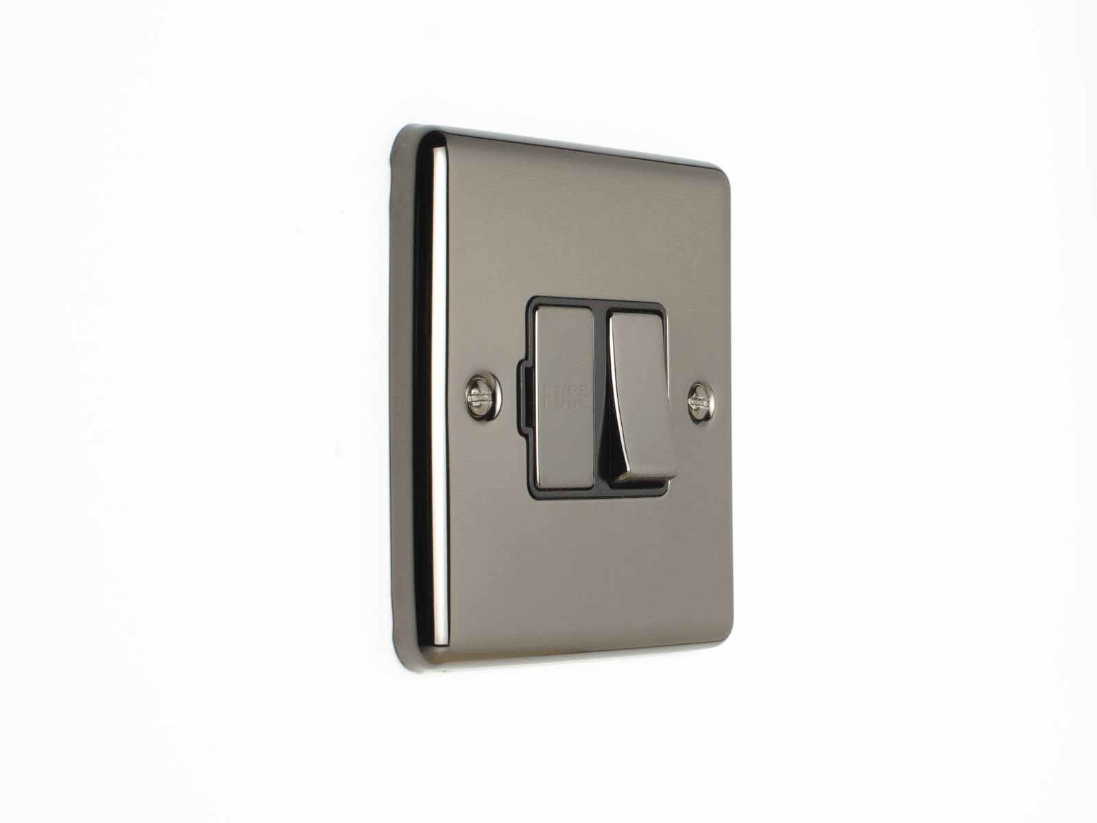 EUROLITE ENHANCE BLACK NICKEL SWITCHED FUSE SPUR ENSWF BNB