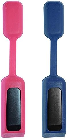 Bradychan® Magnetic Clasp Silicone Clip Strap for Fitbit Flex Wristband Bracelet Activity Tracker Monitor 2Pcs Set (blue+rose)
