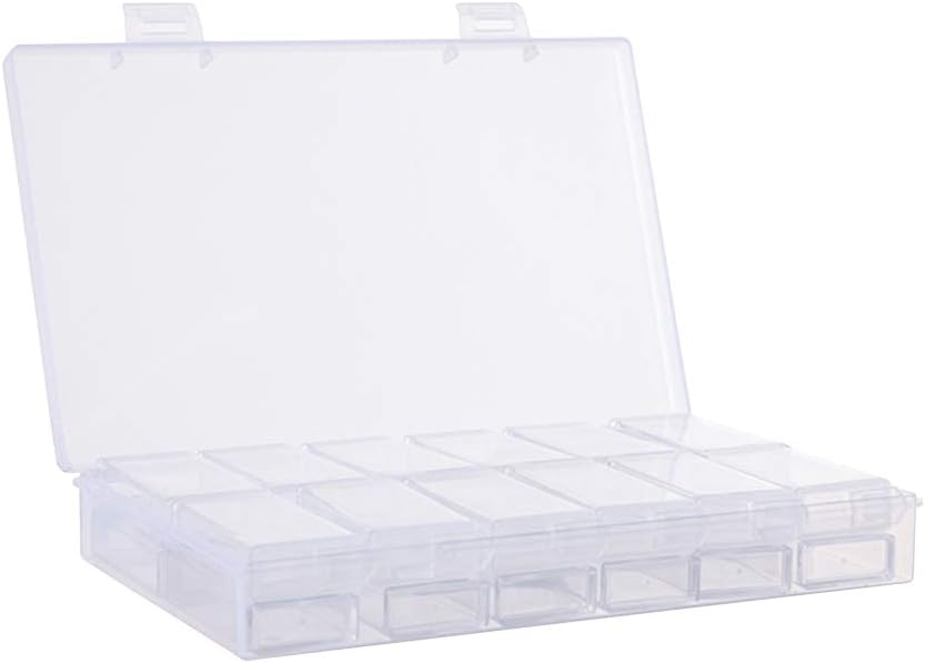 Caja de almacenamiento con 24 rejillas divididas para pintura de