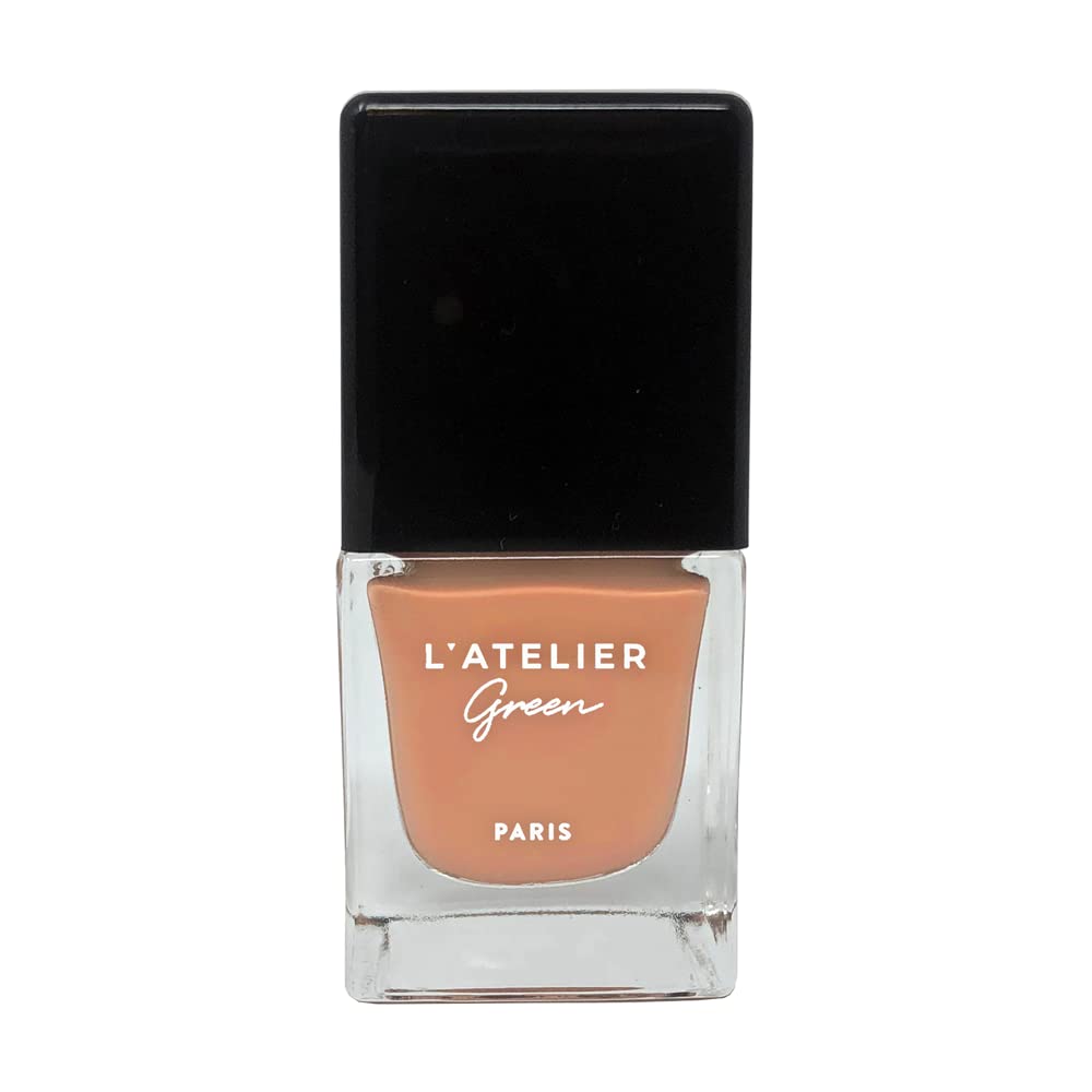 L’Atelier Green Paris - Breathable, 85% Plant-Based Halal & Vegan Nail Polish. Infused with Organic Oils, Made in France - 10.5ml (Naked Ambition)