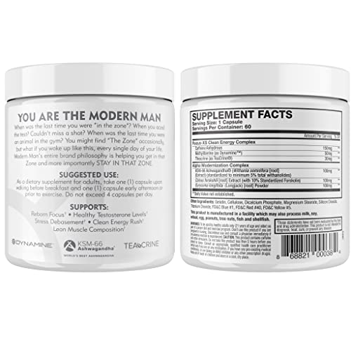 Modern Man V3 Thermogenic Fat Burner for Men, Boost Focus, Energy