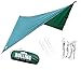 Rolling Fox Tarp Shelter Waterproof Lightweight Hammock Camping and Survival Tarp Shelter (Dark Green, 360x280 cm)