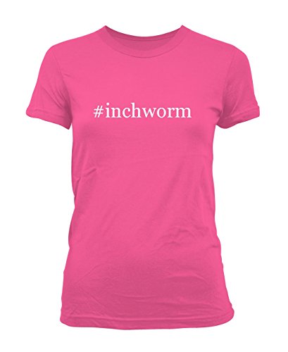 #inchworm - Hashtag Ladies' Junior's Cut T-Shirt, Fuchsia, X-Large