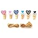 LWR CRAFTS Wooden Mini Clothespins Love and Heart 24 Pieces and Jute Cord 8 Ft (B)
