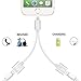 2-in-1 Lightning Splitter Adapter for iPhone X/8/8 Plus/7/7 Plus. Compatible IOS 10 or Later, Double lightning ports for dual Lightning Headphone Audio & Charge Adapter.