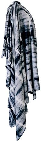 Mebie Baby Stretch Swaddle (Charcoal Tie Dye)