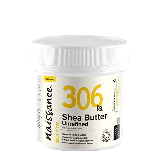 Naissance Organic Shea Butter Unrefined (No. 306) - 100g - Pure, Raw, Natural, Vegan - for Skin, Hair, Lip Balms, Body Butters, Moisturiser