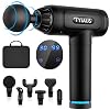 Muscle Massage Gun – TYIAUS Percussion Massager Gun Deep Tissue with 30 Adjustable Speeds and 6 Heads, Portable Body…