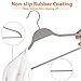 ELONG HOME Plastic Clothes Hangers, Upgraded Rubber Non Slip Plastic Hangers, Non Velvet Durable Slim Clothing Hangers, 17.7 Inches Wide for Adults Clothes, 20 Pack