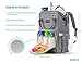 Zuzuro Diaper Bag Backpack - Waterproof w/Large Capacity & Multiple Pockets for Organization. Ideal for Travel Nappy Bags - W/Insulated Bottle Pocket. 2 Stroller Hooks Incl. (Silver Gray)