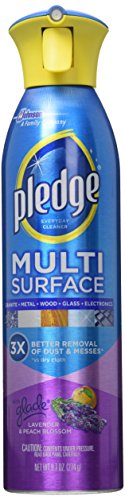 Pledge Multi Surface Spray Lavender & Peach Blossom, 9.7 Oz, Pack of 6