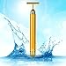Beauty Bar 24k Golden Pulse Facial Massager with Battery, Anti-Aging Face Massage Tool for Sensitive Skin Face Pull Tight Firming Vibrating System (NewGold)