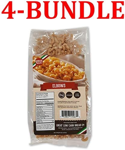 Low Carb Pasta, Great Low Carb Bread Company, 8 oz. (Elbows) (Original Version) (Original Version (4-Bundle))