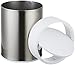 Amazon Basics Stainless Steel Trash Waste Can with Lid, White