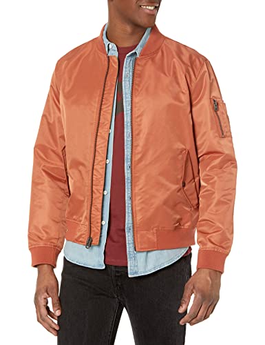 Levi's Men's MA-1 Flight Lightweight Zip-Up Bomber Jacket, Red Berry MA-1 Unfil…