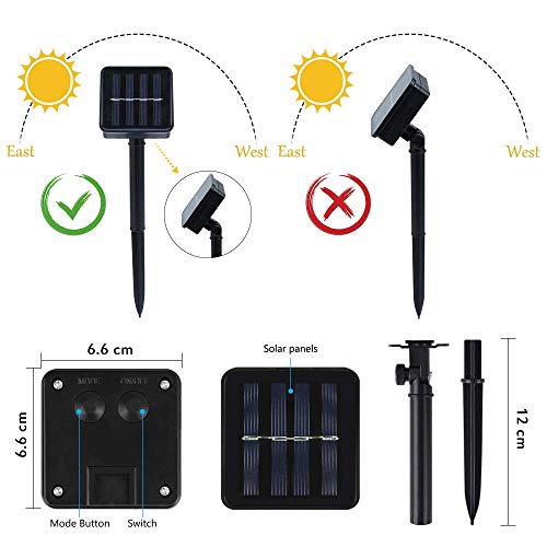Lichterkette Solar Aussen, Vegena Warmweiß LED Lichterkette Solarlampen Außen Kristall Kugel 6.5M 30 LEDs IP65… – Bild 5