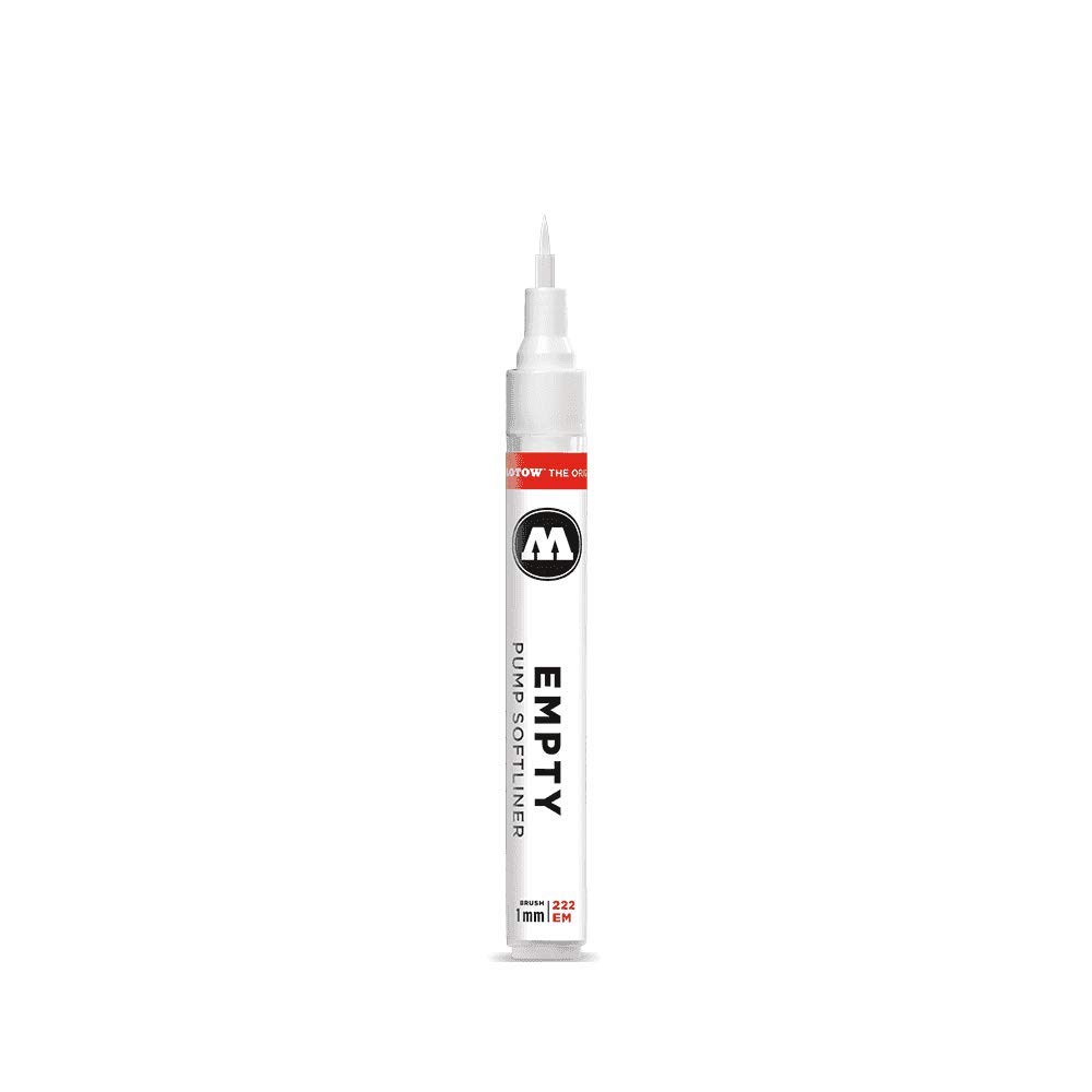 Molotow Grafx 222EM - Empty Pump Softliner Marker - 1mm Brush Tip