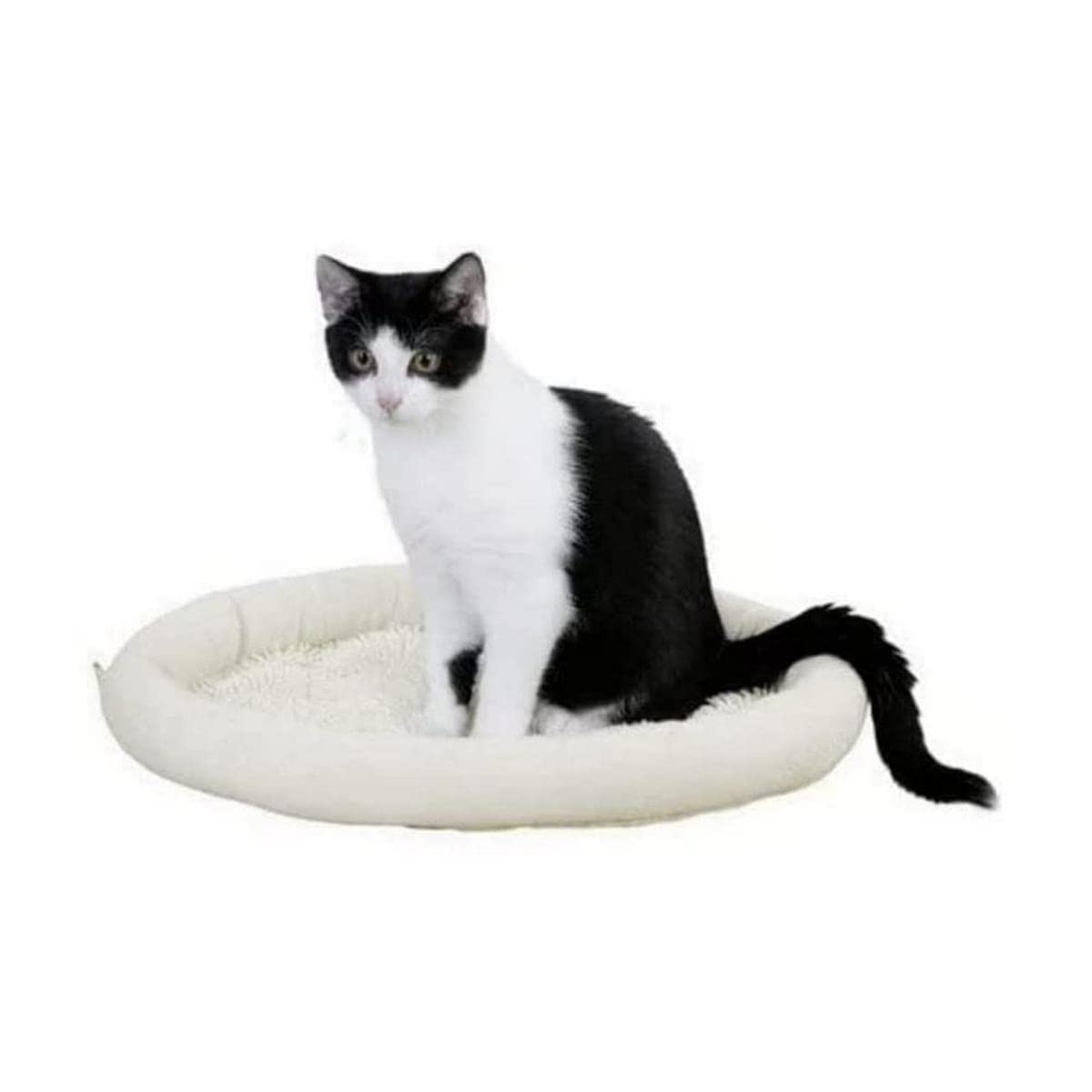 Kerbl Cat Cushion with Mop Fabric, 40 x 40 x 4 cm, Beige/Green