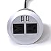 ApexDesk UL Certified Power Grommet - Silver (Two Power Outlets, Two USB Ports)