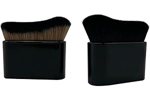 2PCS Body Tanning Brush Siren Makeup Brush ，Large Kabuki Foundation Body Makeup Brush for Fake Tan Face,Body & Leg Makeup(Bla