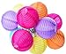 LOKATSE HOME 13 Ft 20 LED Nylon Colorful Paper Lantern String Lights Outdoor Indoor for Weddings, Christmas,Garden, Halloween, Bedroom Party Decoration