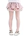 Arshiner Little Girls Mini Double Skirt Leggings Tights in Stretch Cotton,Pink,Size 7T