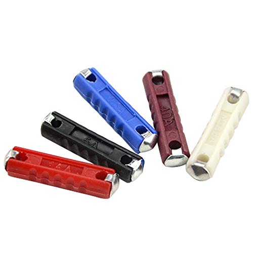 WMYCONGCONG 200 PCS Continental Fuses Torpedo Type European Automotive Fuse 5A 8A 16A 25A 40A for Classic Cars Old Style