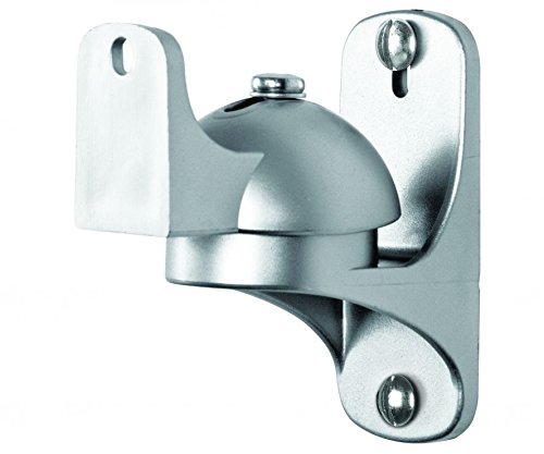 mahara Tilt & Swivel Speaker Stand Wall Mount x2 - Surround Sound System Speaker Stands Max 3.5kg - TV Speakers Wall Bracket SONOS PLAY:1 Compatible - Silver Wall Bracket for Home Cinema Sound System