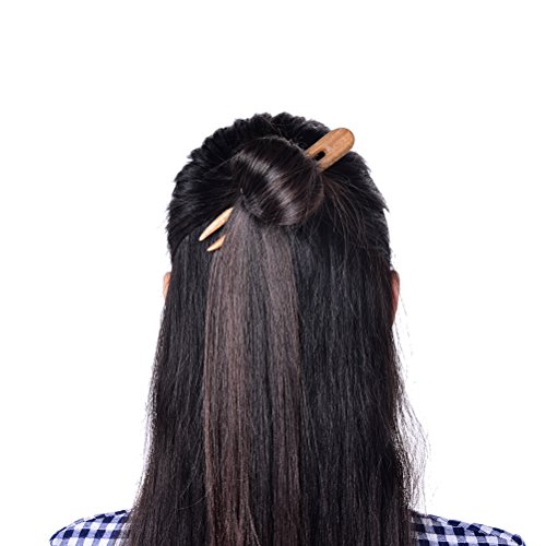 1 Pcs Wooden U-fat Plug Hair Fork Hair Clips Stick Pin Handmade Hair Accessories for Girls Womens by Team-Management